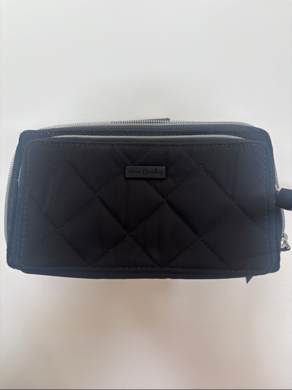 Vera Bradley Black Quilted Compact Wallet